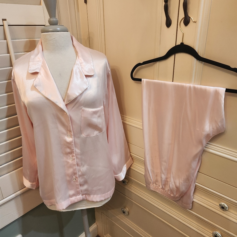 Vintage Barbizon Pink Pajama Set Sz Medium/Large